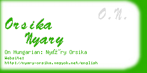 orsika nyary business card